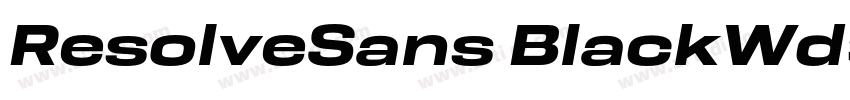 ResolveSans BlackWd字体转换
